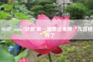 巴音郭楞骄傲!第一波奥运金牌“九宫格”齐了