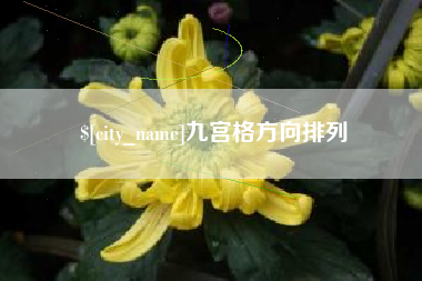 巴音郭楞九宫格方向排列