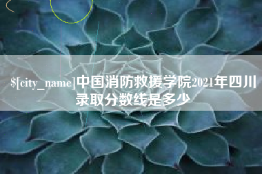 巴音郭楞中国消防救援学院2021年四川录取分数线是多少