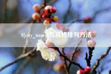 巴音郭楞九宫格排列方法