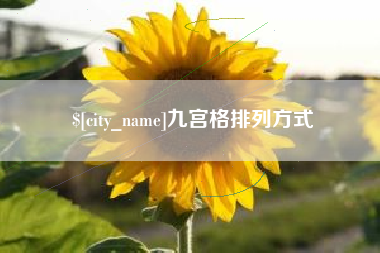 巴音郭楞九宫格排列方式