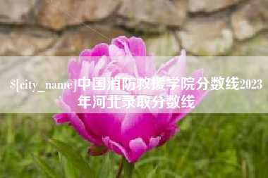 巴音郭楞中国消防救援学院分数线2023年河北录取分数线
