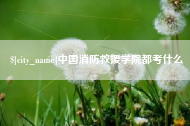 巴音郭楞中国消防救援学院都考什么
