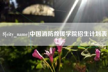 巴音郭楞中国消防救援学院招生计划表