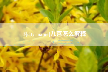 巴音郭楞九宫怎么解释